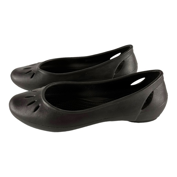 Crocs Kelli Flats Cutout Black Ballet Flats - Picture 5 of 11